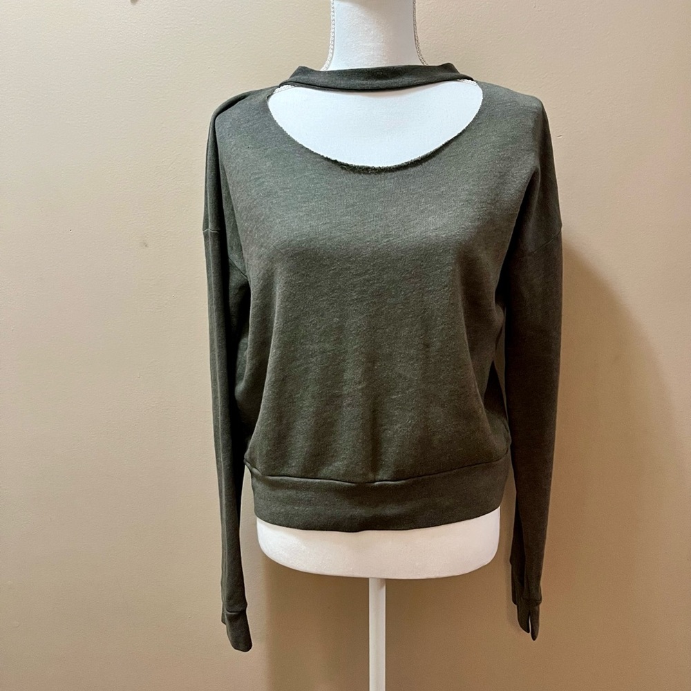 Groceries Apparel  Cutout Sweatshirt Size XS